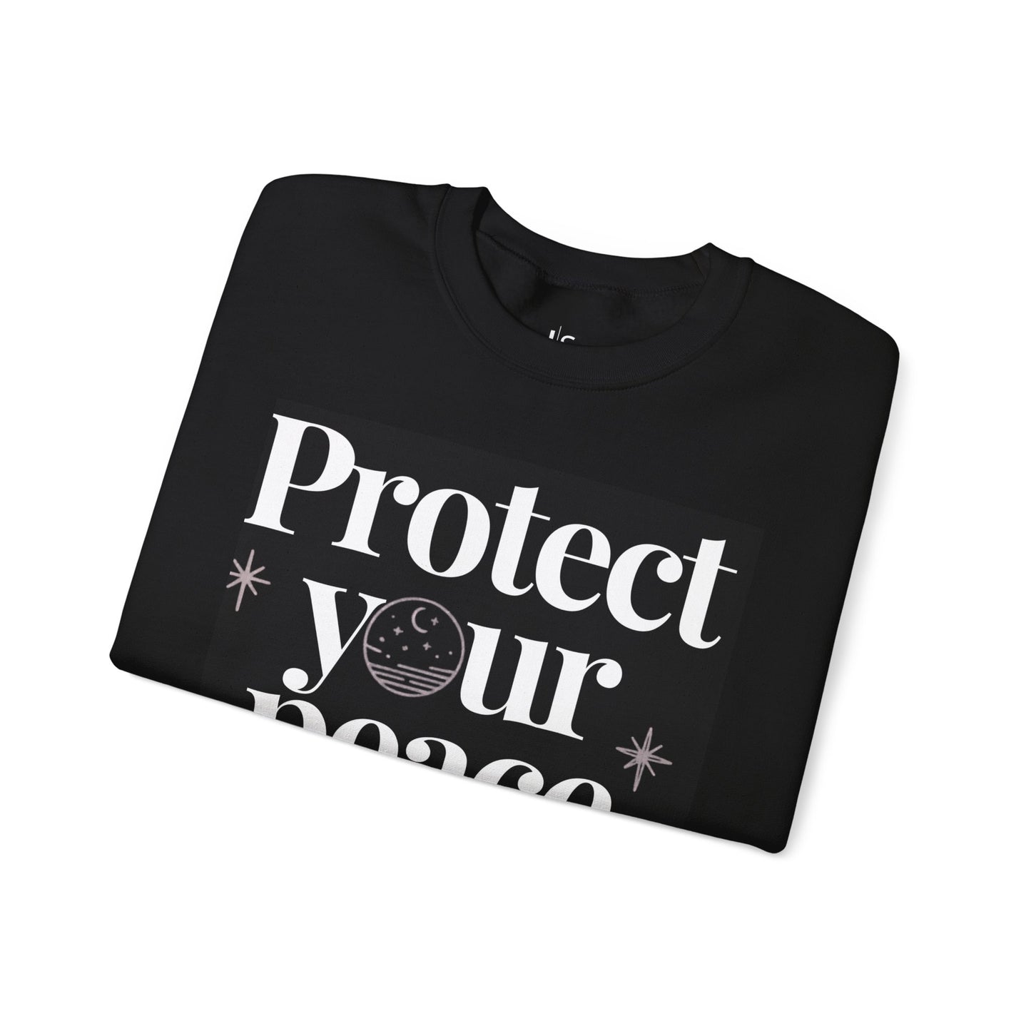Protect Your Peace Crewneck Sweatshirt — Minimal Self-Care Graphic Sweatshirt