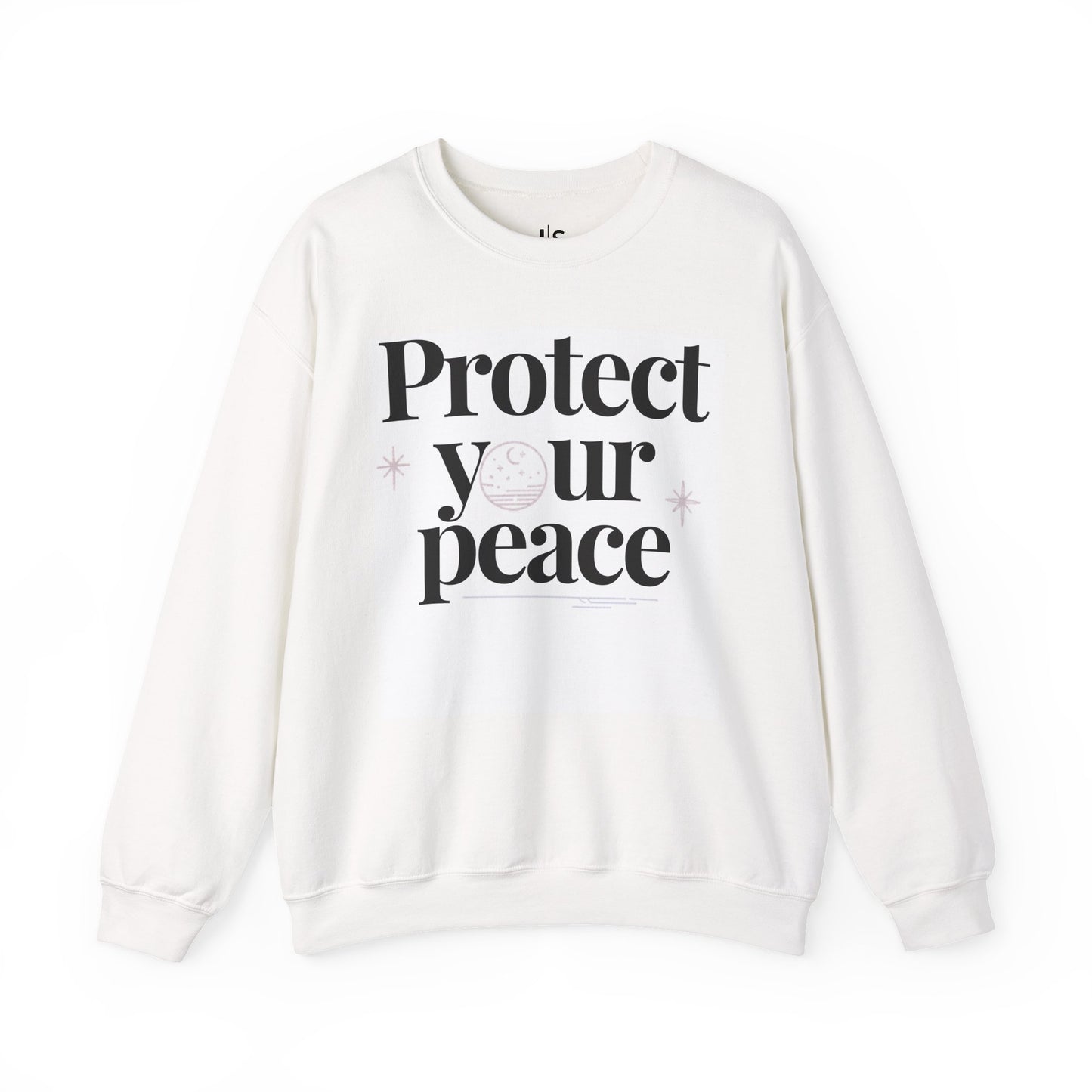 Protect Your Peace Crewneck Sweatshirt — Minimal Self-Care Graphic Sweatshirt
