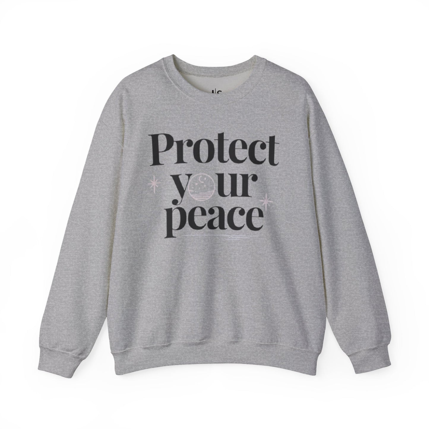 Protect Your Peace Crewneck Sweatshirt — Minimal Self-Care Graphic Sweatshirt