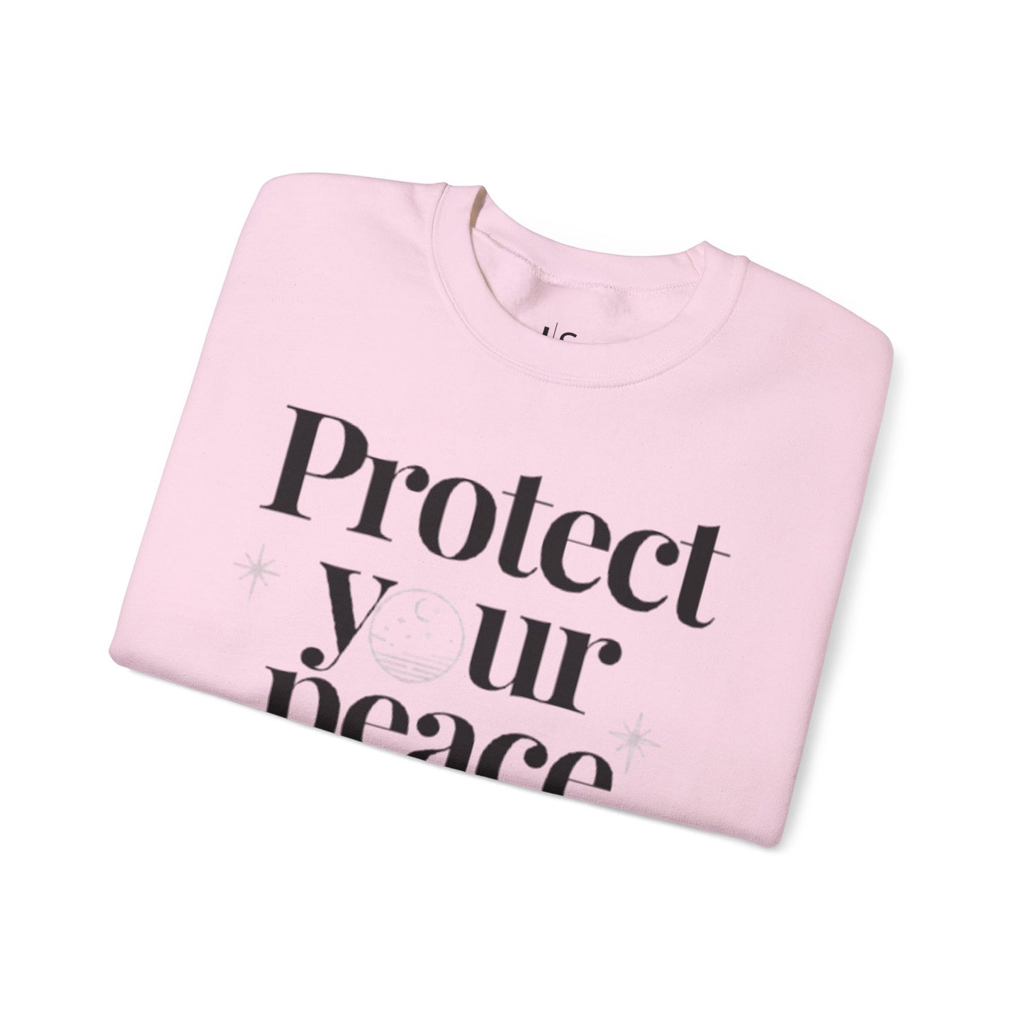 Protect Your Peace Crewneck Sweatshirt — Minimal Self-Care Graphic Sweatshirt