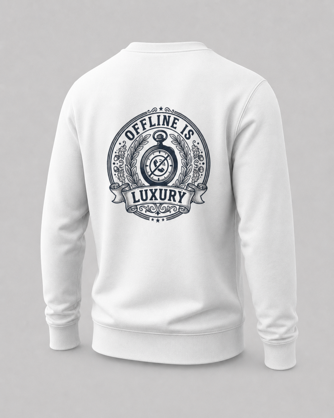 Embroidered Minimalist Sweatshirt – Premium Cotton Crewneck | Slow Living Streetwear