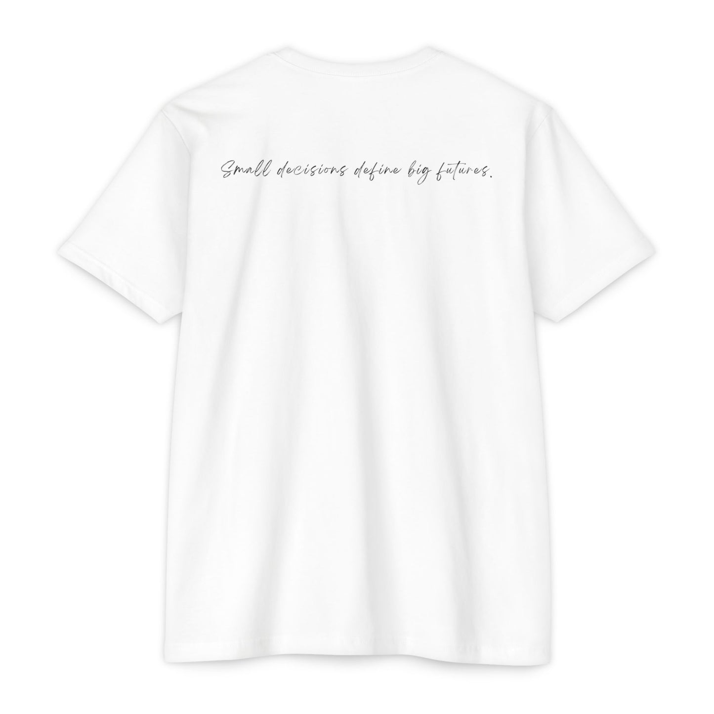 white t-shirt with minimalist Create typography design and red accent line, gift for artists