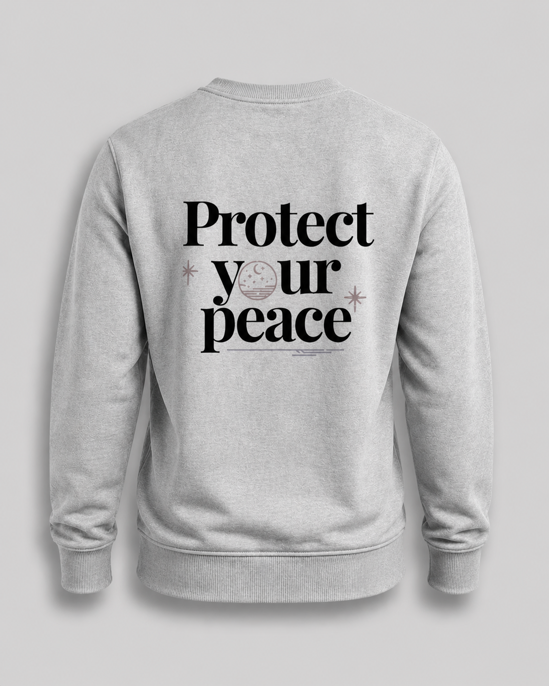 Protect Your Peace Crewneck Sweatshirt — Minimal Self-Care Graphic Sweatshirt