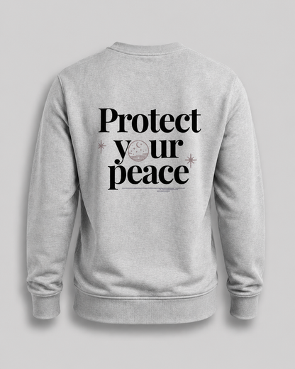 Protect Your Peace Crewneck Sweatshirt — Minimal Self-Care Graphic Sweatshirt