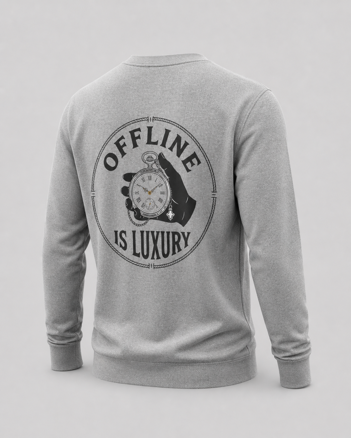 Embroidered Minimalist Sweatshirt – Premium Cotton Crewneck | Slow Living Streetwear