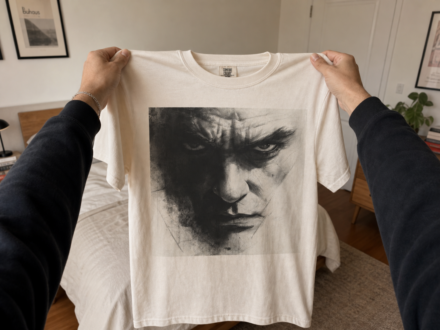 Shadow Rage Graphic Tee | Dark Streetwear Oversized Shirt