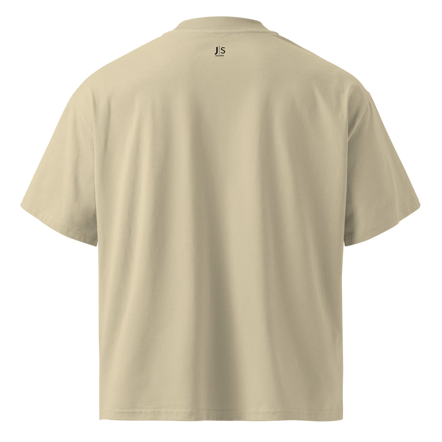 stone organic oversized high neck t-shirt with front graphic print, unisex streetwear gift