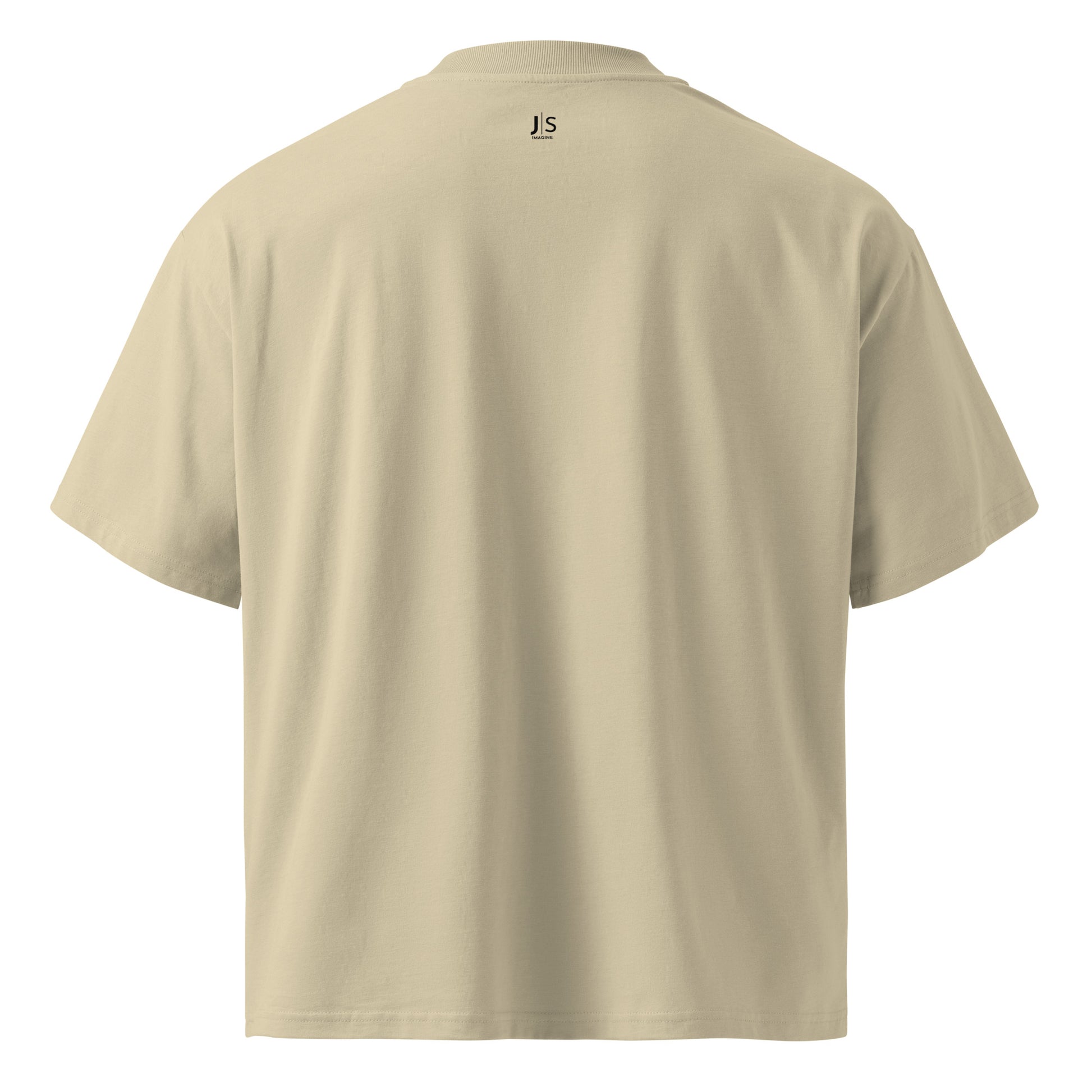 stone organic oversized high neck t-shirt with front graphic print, unisex streetwear gift