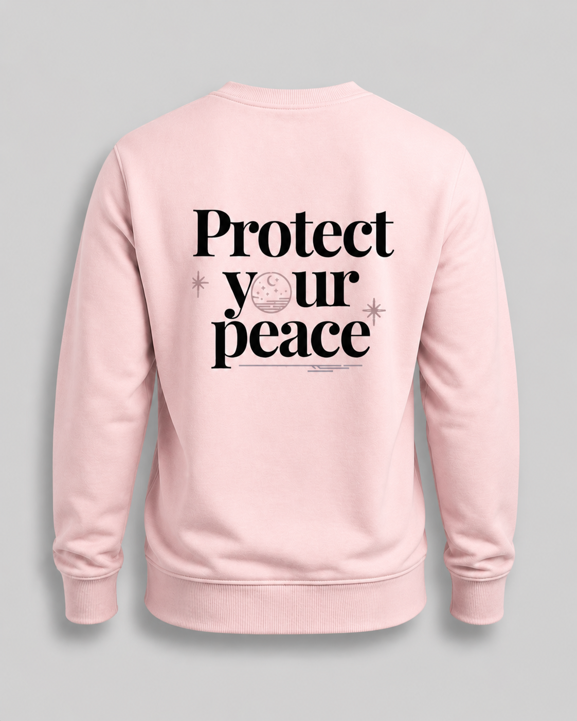 Protect Your Peace Crewneck Sweatshirt — Minimal Self-Care Graphic Sweatshirt